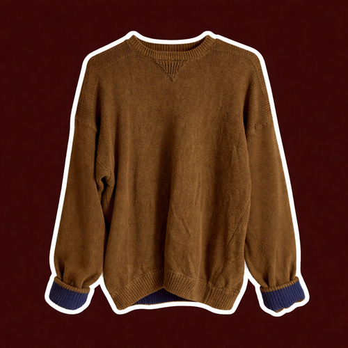 100% Cotton Brown/Tan Sweater