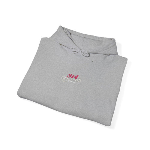 314 Ladies Hoodie — Pink Floral Chest Logo - 314 Originals