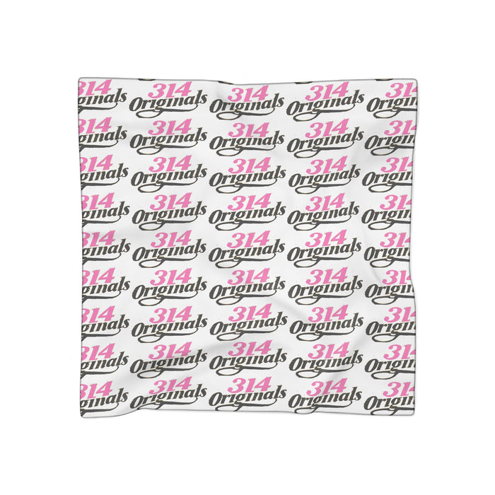 314 Logo Scarf — Pink & Black Poly Scarf - 314 Originals