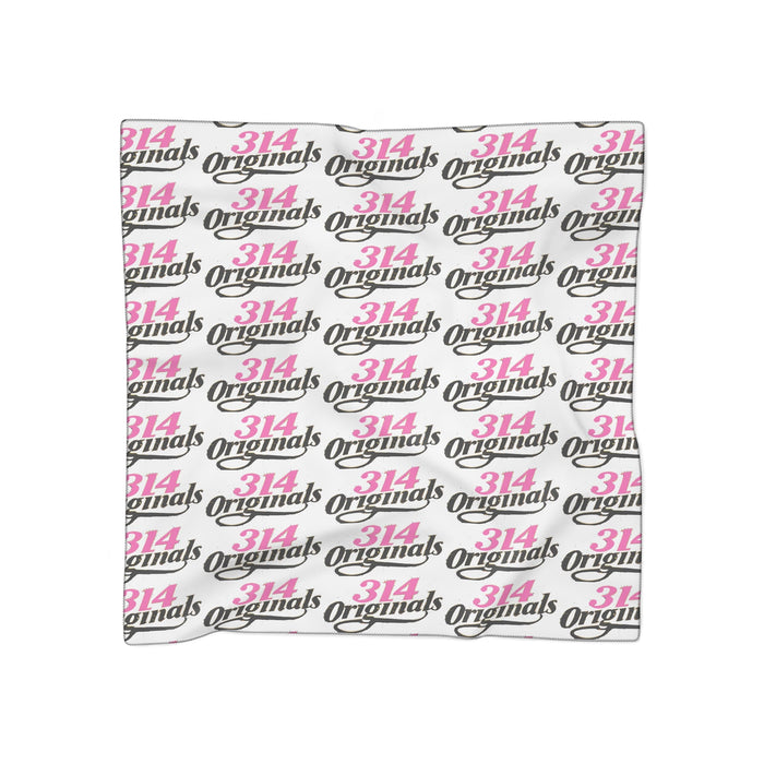314 Logo Scarf — Pink & Black Poly Scarf - 314 Originals