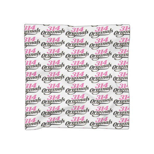 314 Logo Scarf — Pink & Black Poly Scarf - 314 Originals