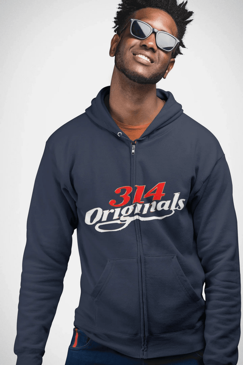 314 Originals Full-Zip Hoodie — Retro St. Louis Streetwear - 314 Originals