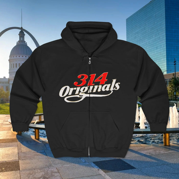 314 Originals Full-Zip Hoodie — Retro St. Louis Streetwear - 314 Originals