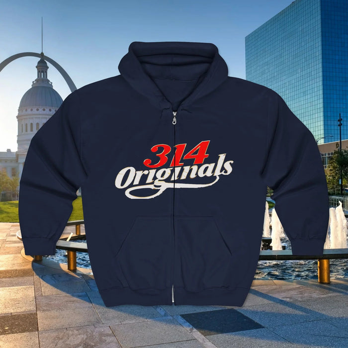 314 Originals Full-Zip Hoodie — Retro St. Louis Streetwear - 314 Originals