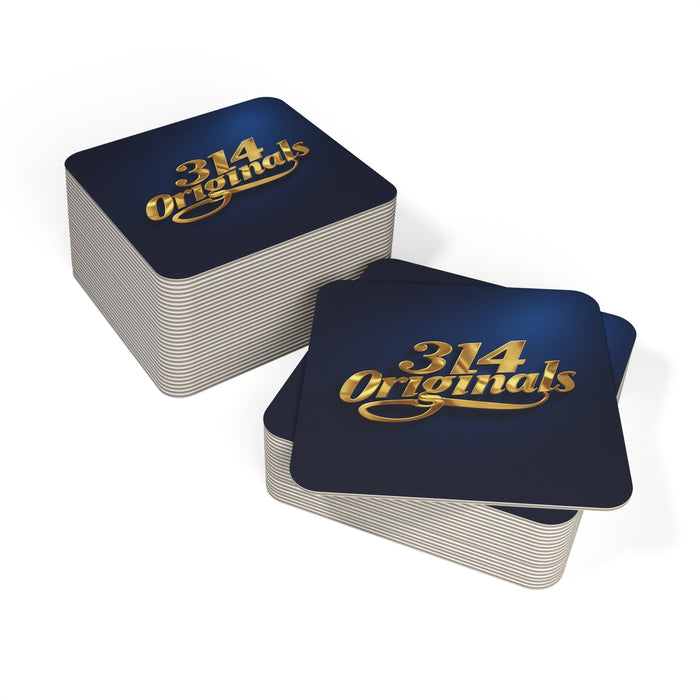 314 Originals Gold Logo Coasters — Bulk Set (50 or 100 pcs) - 314 Originals