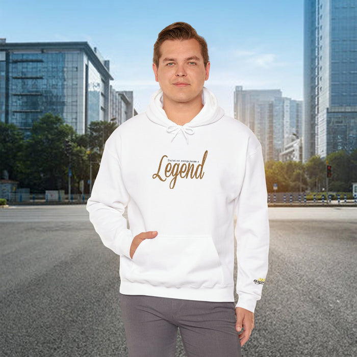 Legend Logo White Hoodie — Classic Streetwear Pullover - 314 Originals