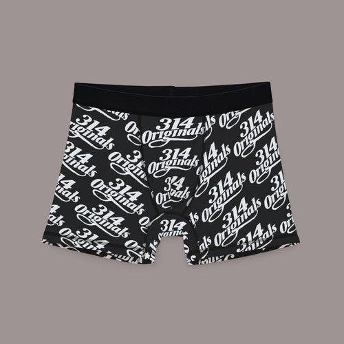 314 Originals Men’s Boxer Briefs — All-Over Logo Print - 314 Originals