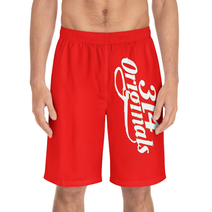 "314 Originals" Red Surf Trunks - 314 Originals