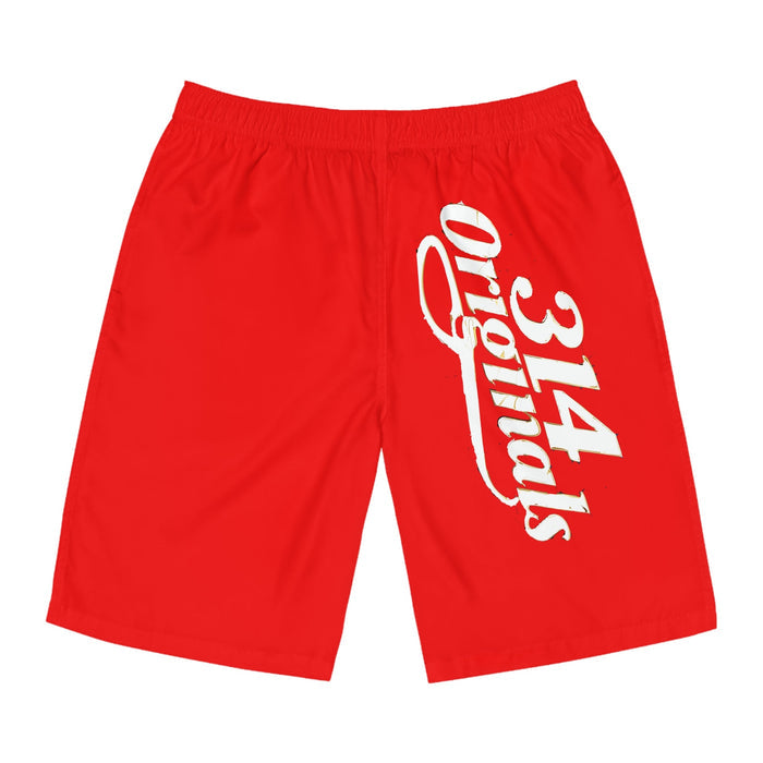 "314 Originals" Red Surf Trunks - 314 Originals