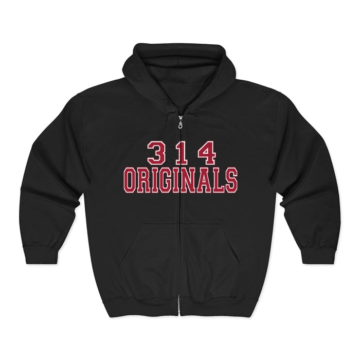 314 Originals Zip Hoodie — Retro Varsity Full-Zip Sweatshirt - 314 Originals