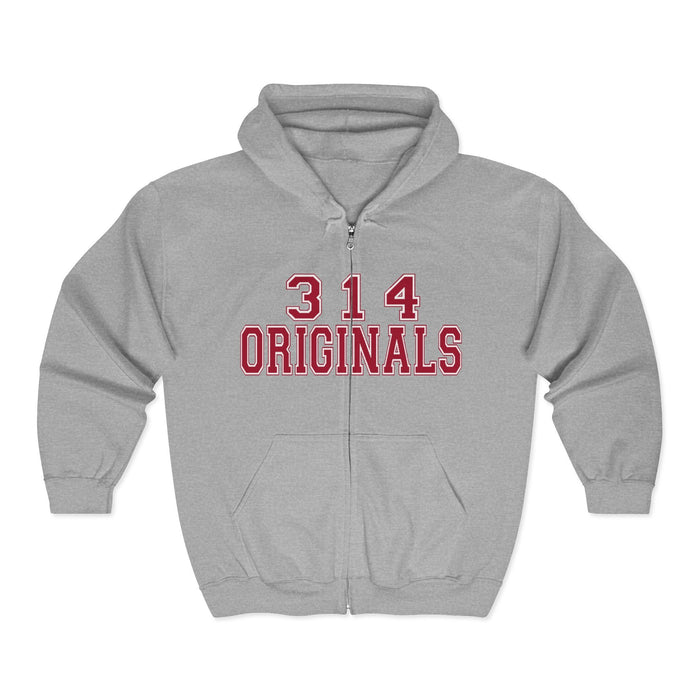 314 Originals Zip Hoodie — Retro Varsity Full-Zip Sweatshirt - 314 Originals