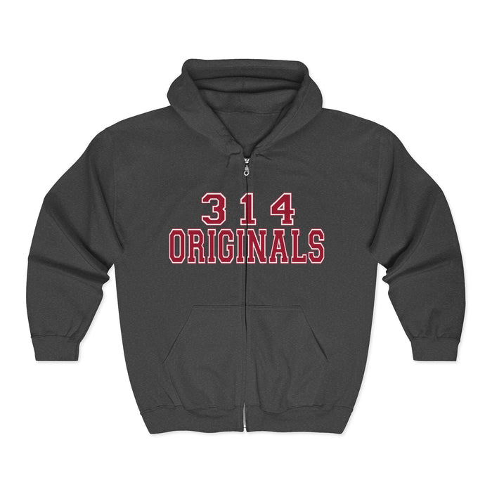 314 Originals Zip Hoodie — Retro Varsity Full-Zip Sweatshirt - 314 Originals