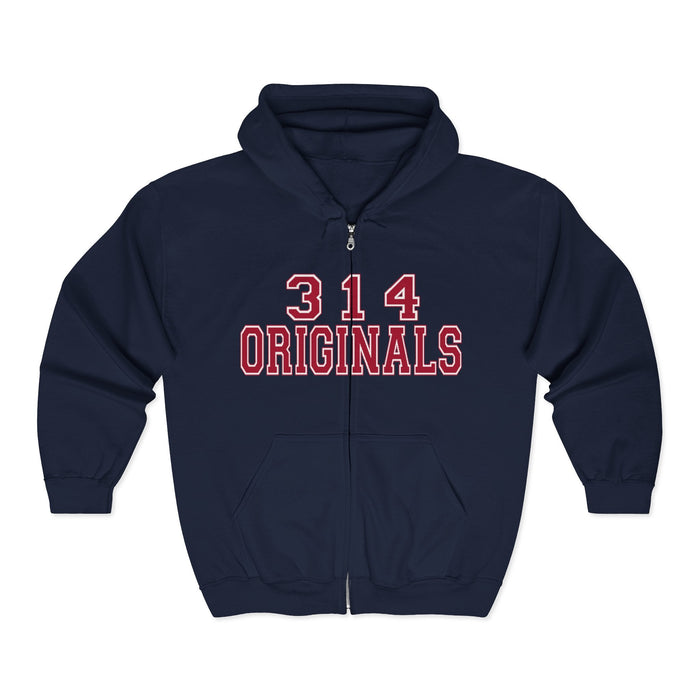 314 Originals Zip Hoodie — Retro Varsity Full-Zip Sweatshirt - 314 Originals