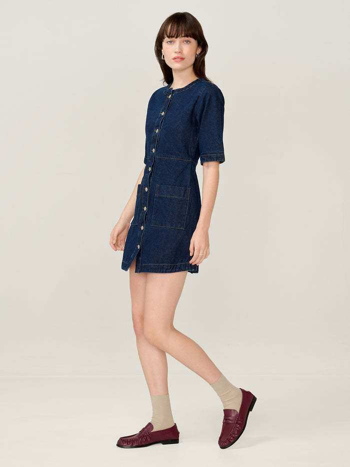 Adia Dress in Indigo