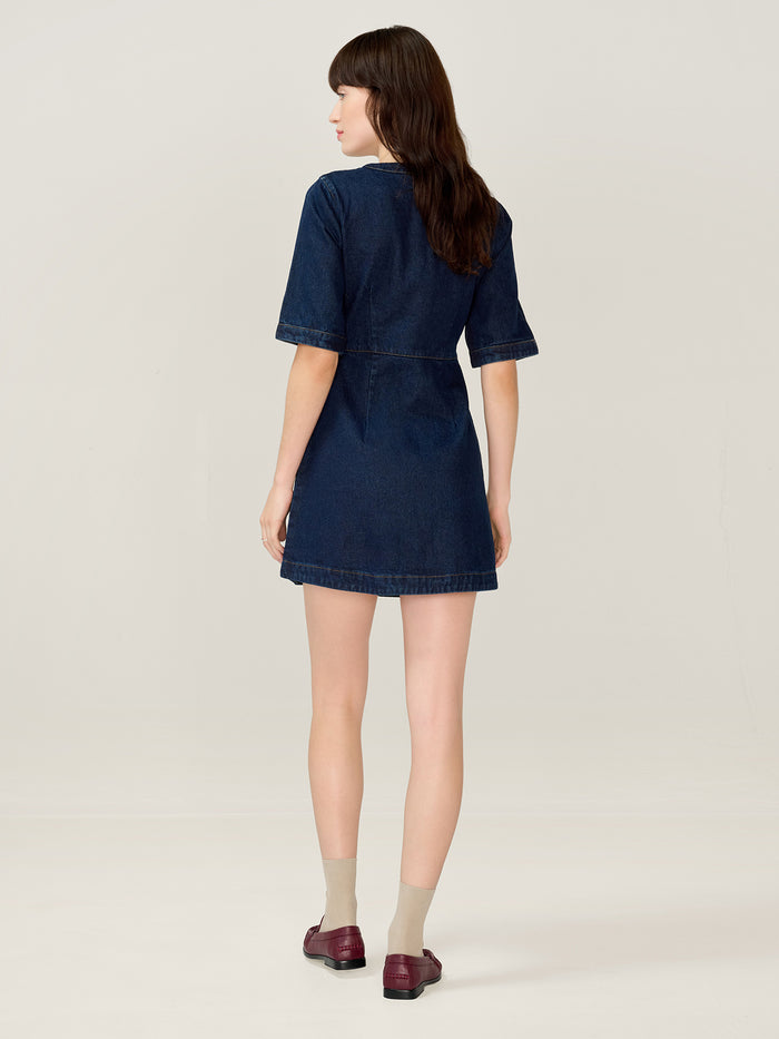 Adia Dress in Indigo