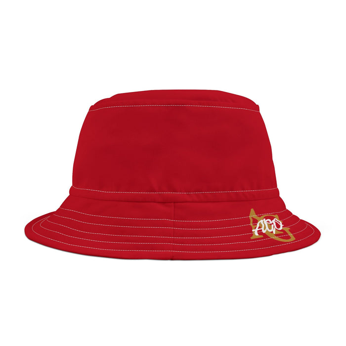 AGO Red Bucket Hat — Casual Sun Hat - 314 Originals