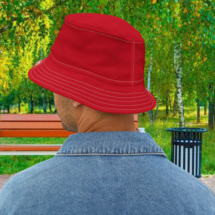 AGO Red Bucket Hat — Casual Sun Hat - 314 Originals