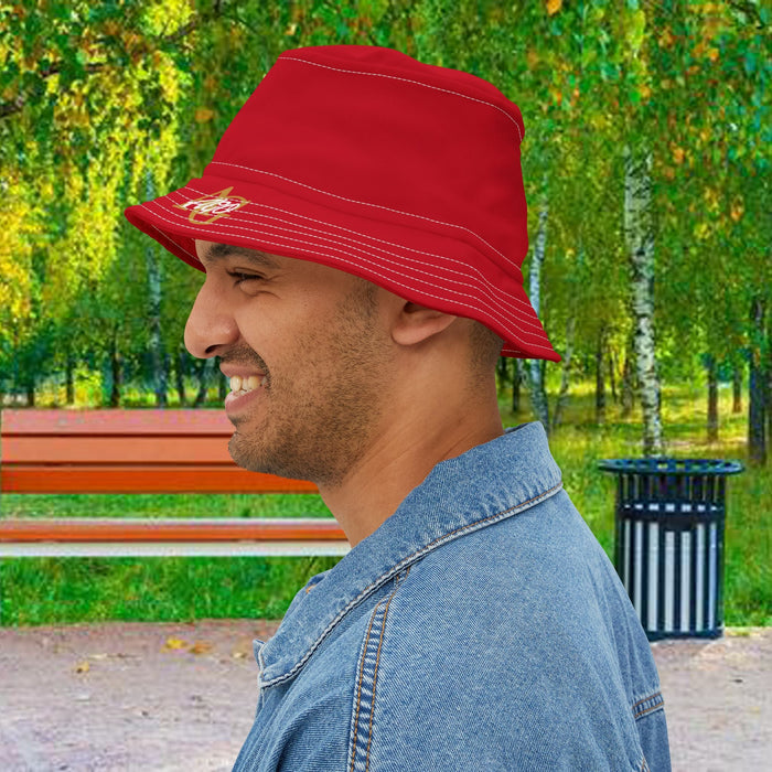 AGO Red Bucket Hat — Casual Sun Hat - 314 Originals
