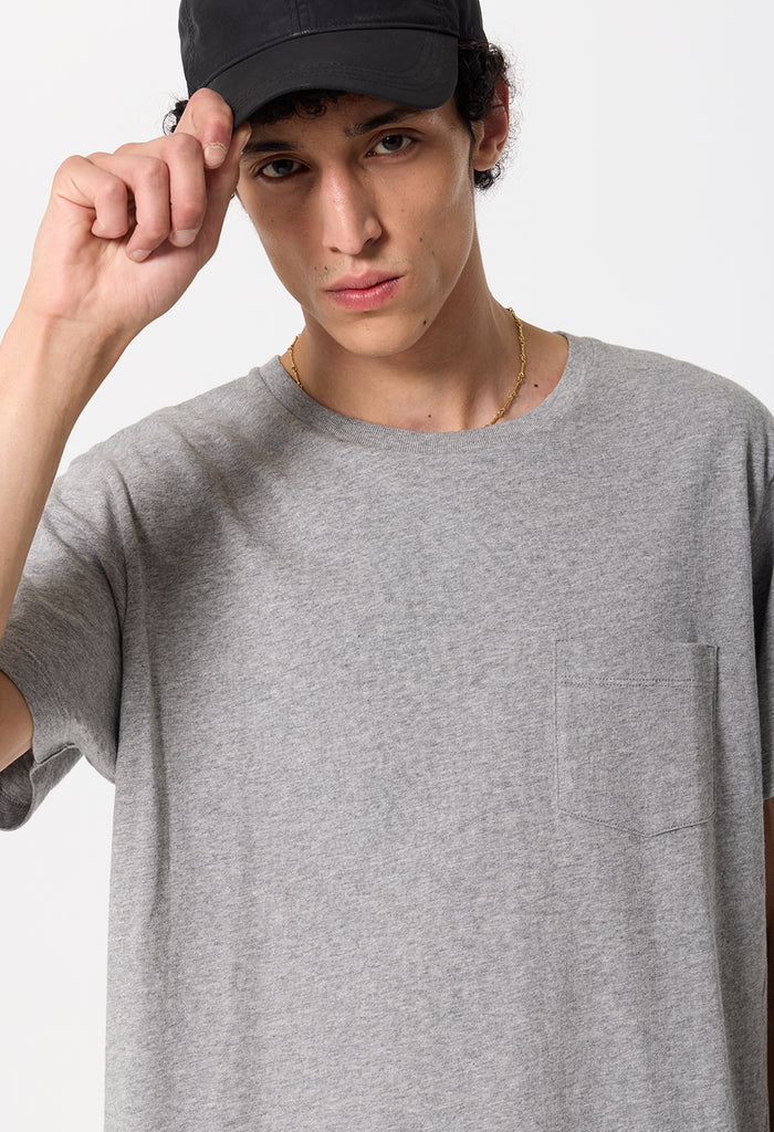 Air Spun Beach Pocket Tee / Heather Grey