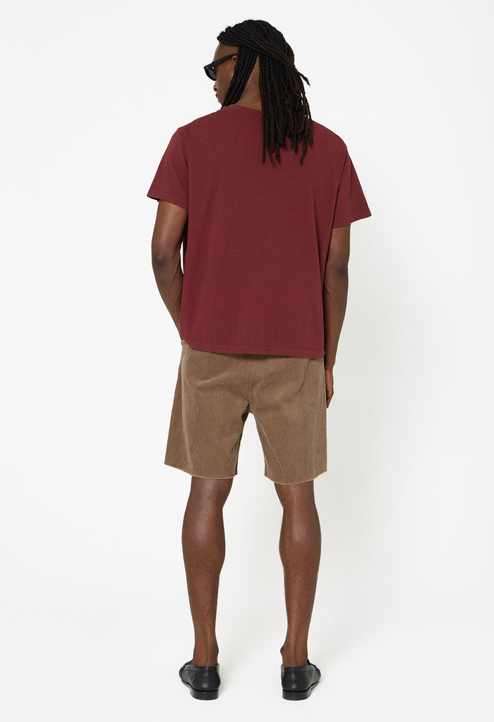 Air Spun Beach Pocket Tee / Oxblood