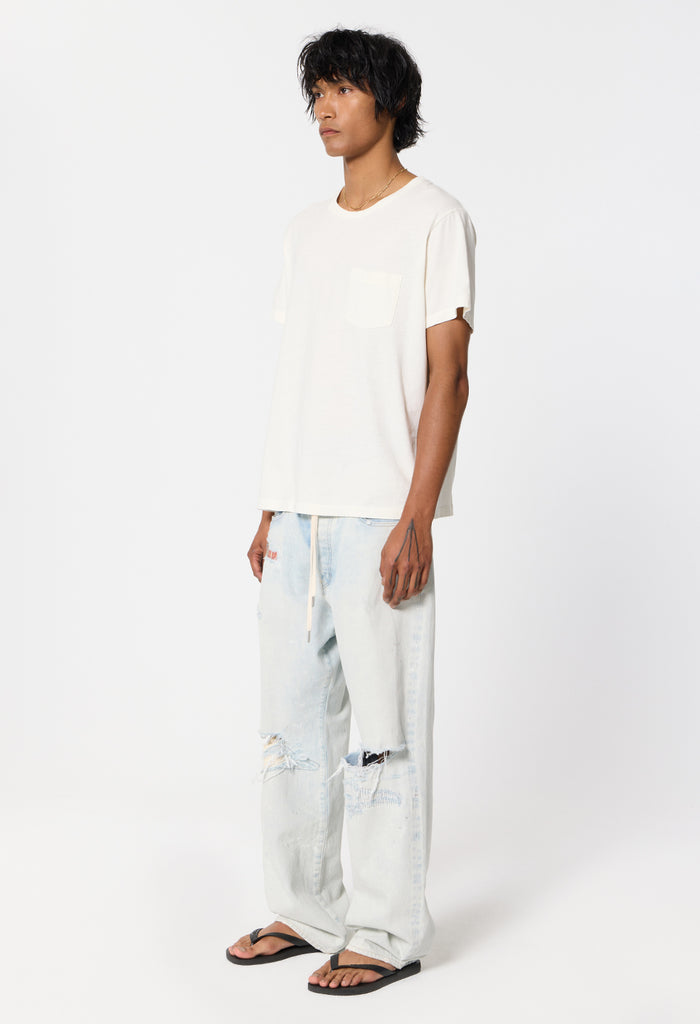 Air Spun Beach Pocket Tee / Salt