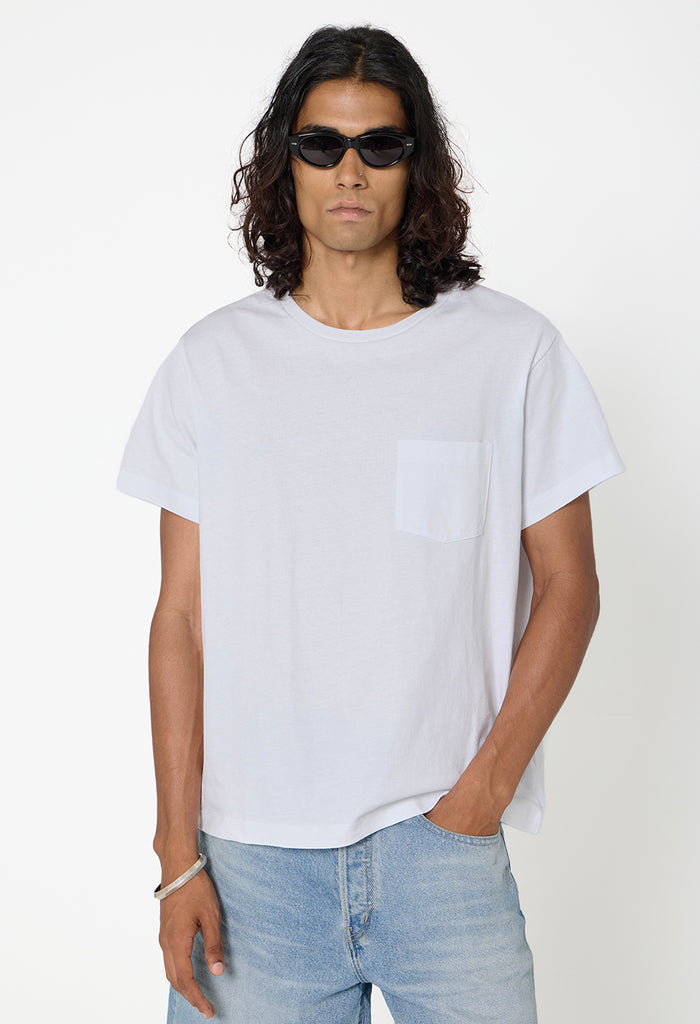 Air Spun Beach Pocket Tee / White