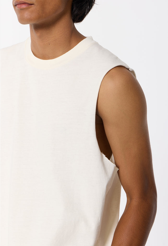 Air Spun Campus Cut-Off Tee / Salt