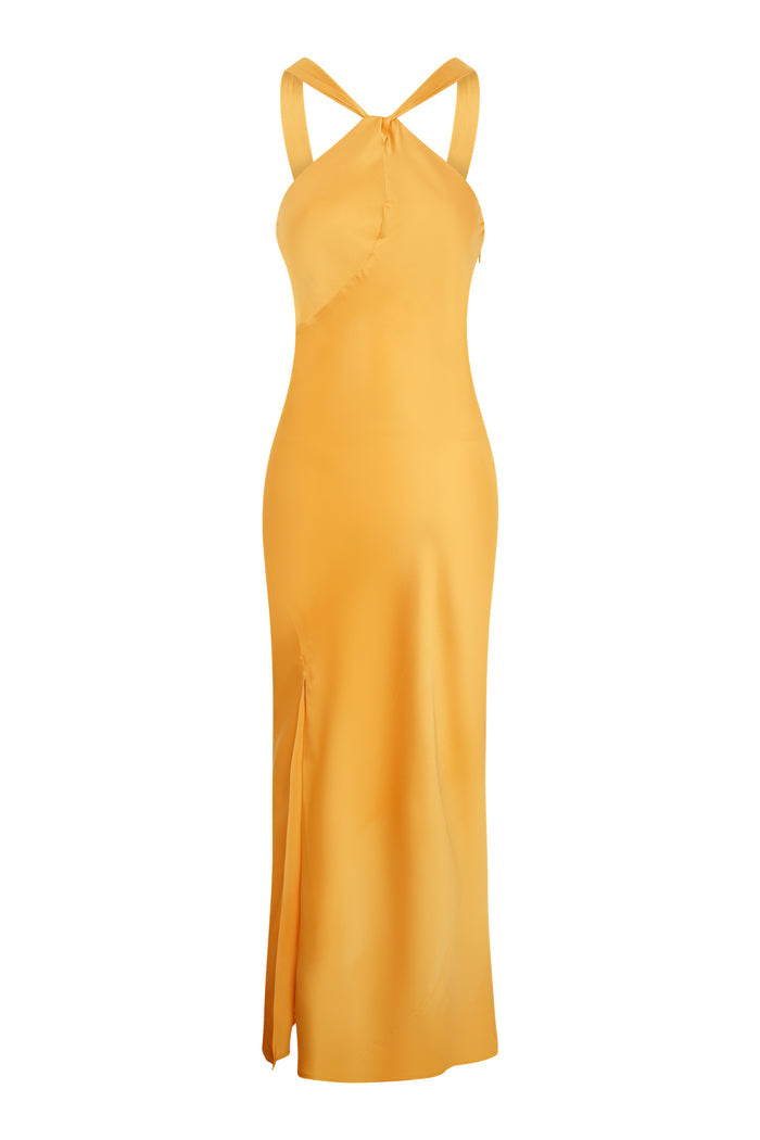 Alessia Dress in Egg Yolk Yellow
