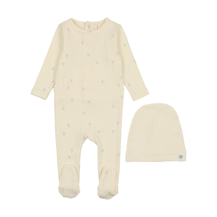 All Over Hot Air Balloon Footie Set