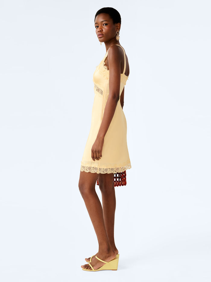Allie Mini Dress in Double Cream