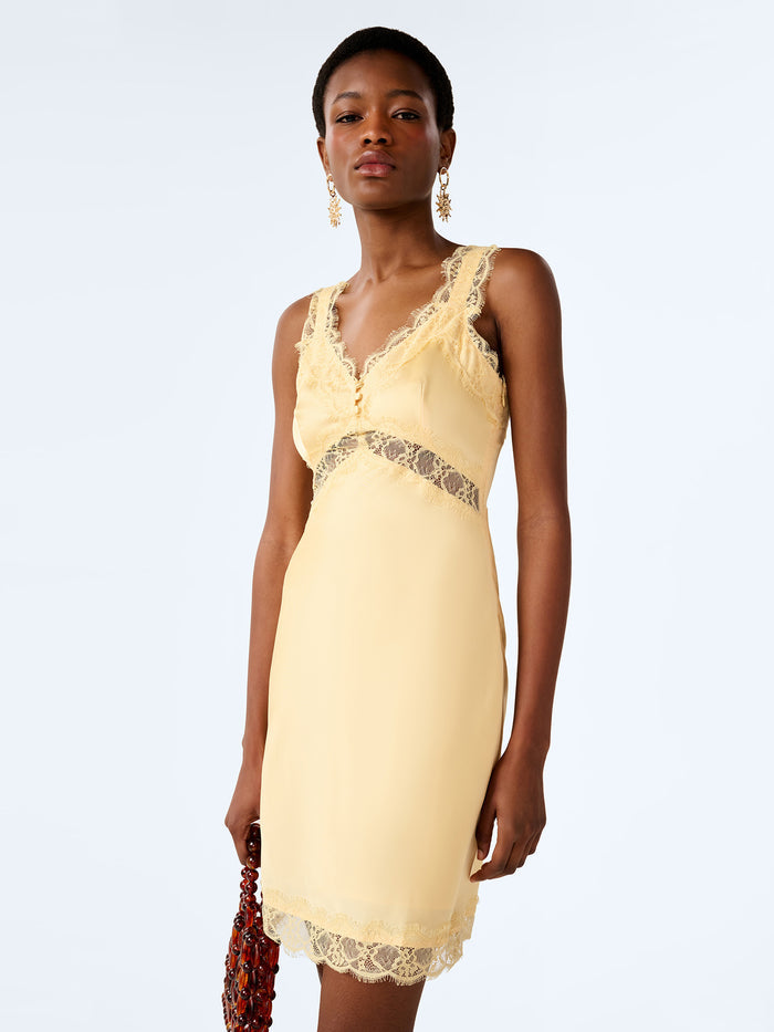 Allie Mini Dress in Double Cream