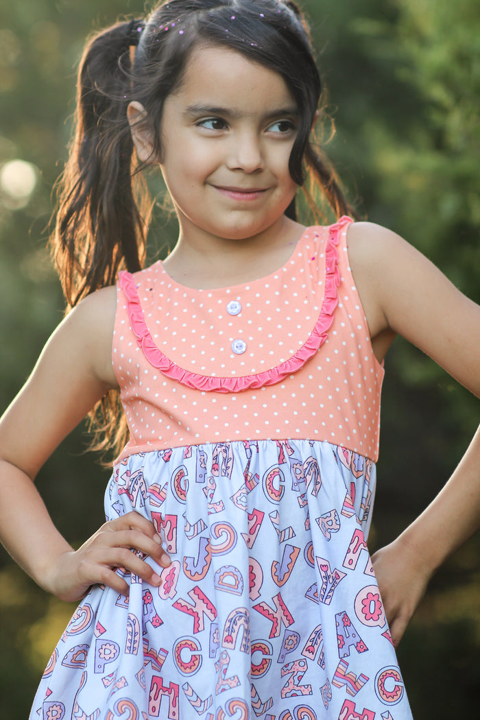 Alphabet Parade Bib Dress