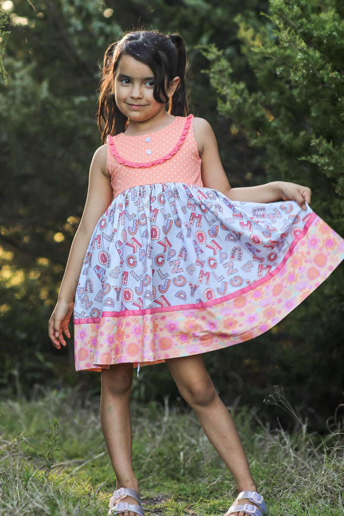 Alphabet Parade Bib Dress