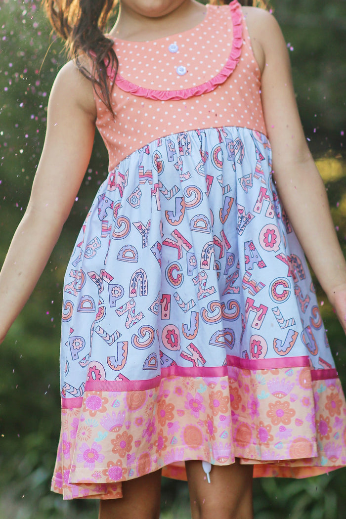 Alphabet Parade Bib Dress