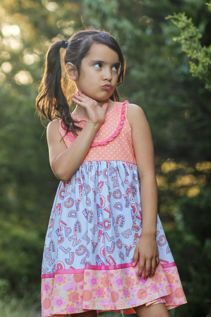 Alphabet Parade Bib Dress