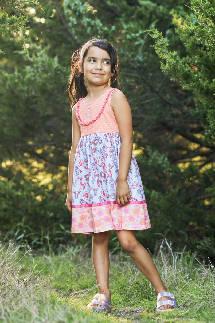 Alphabet Parade Bib Dress