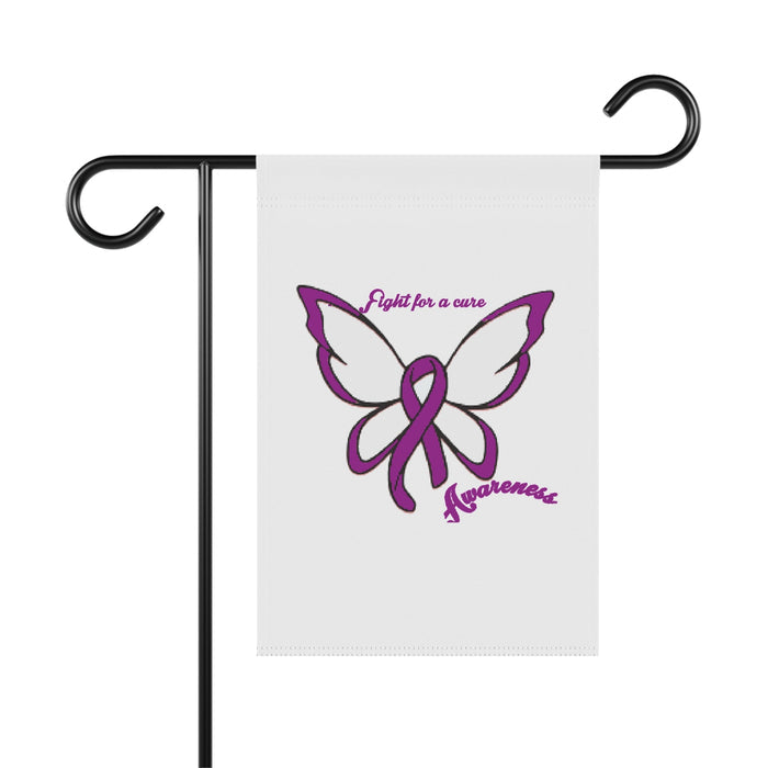 Alzheimer's Butterfly – “Fight for a Cure” Butterfly Ribbon Home Banner - 314 Originals