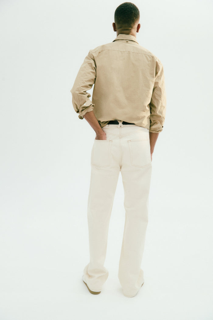 Am Relaxed Straight 5 Pocket Jean In Natural