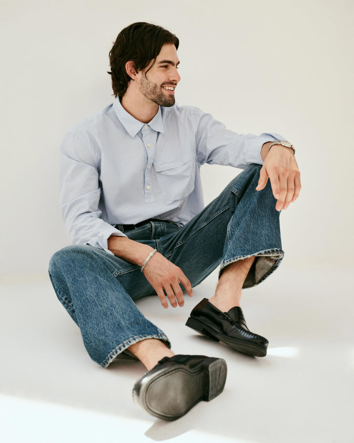 Am Relaxed Straight 5 Pocket Jean In Antique Indigo