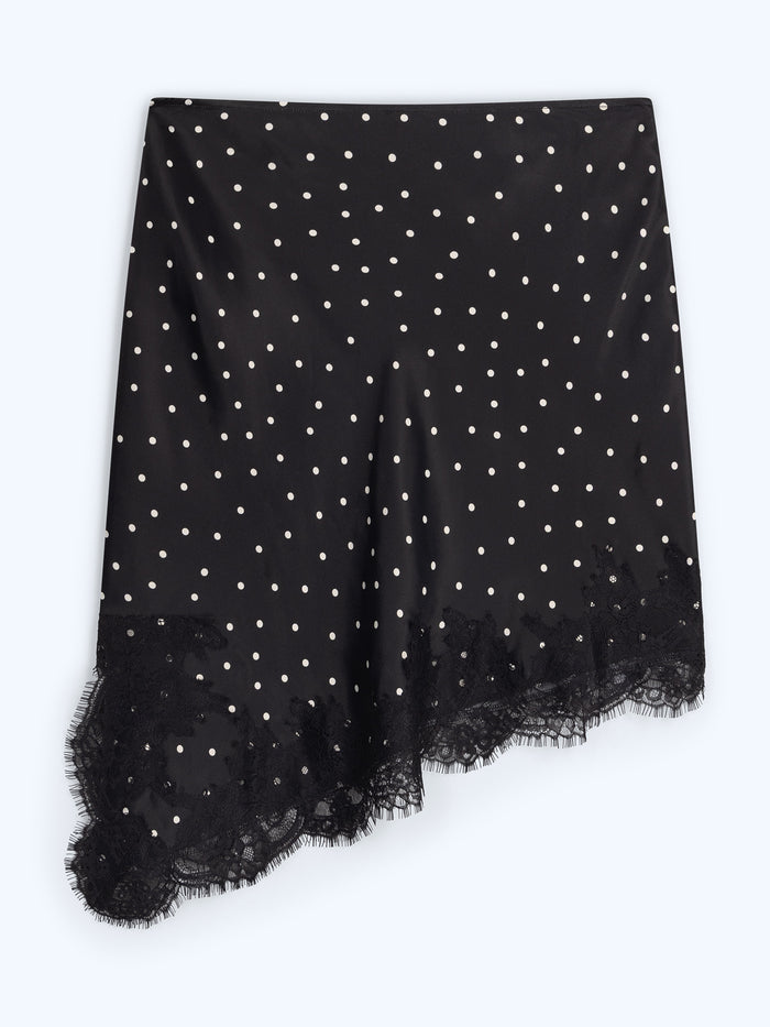 Amada Skirt in Black Polka Dot