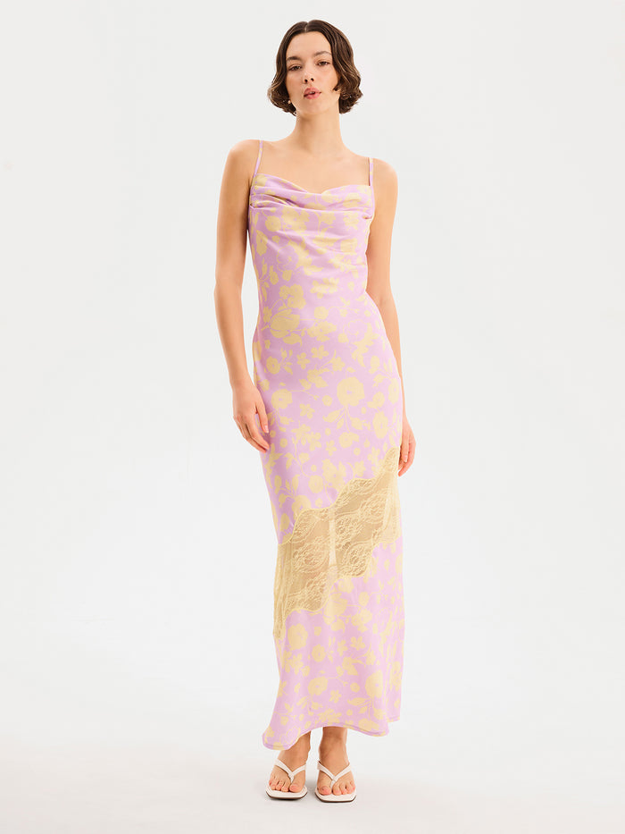 Amber Floral Dress in Lilac Floral