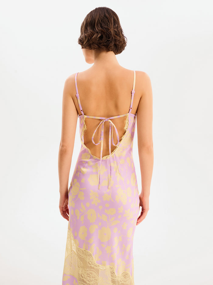 Amber Floral Dress in Lilac Floral