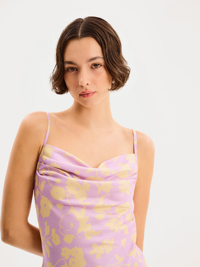 Amber Floral Dress in Lilac Floral
