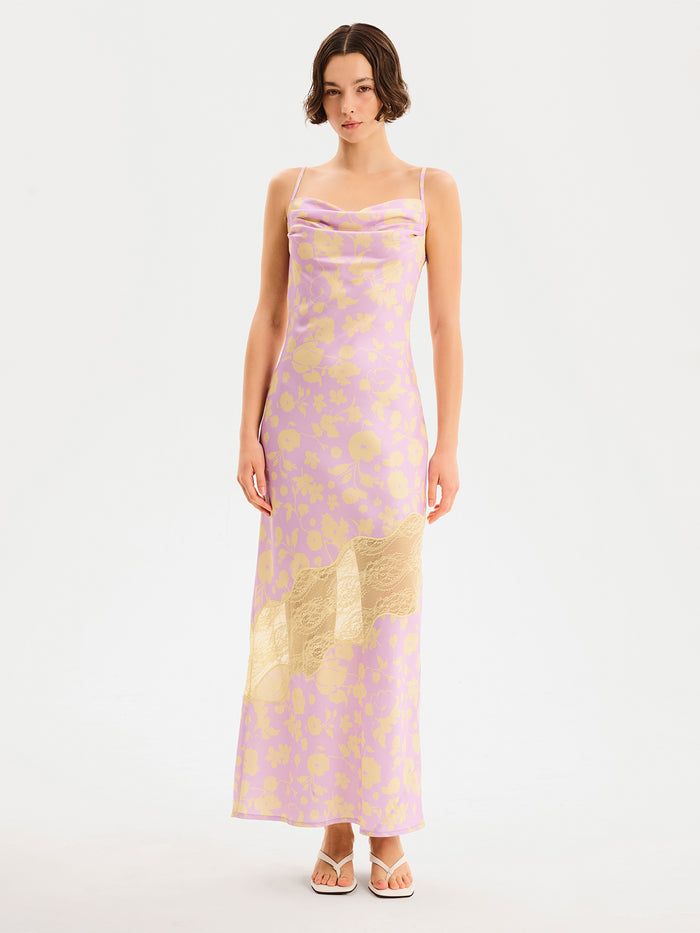 Amber Floral Dress in Lilac Floral
