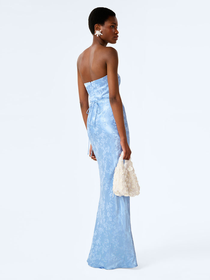 Amdra Jacquard Dress in Vista Blue