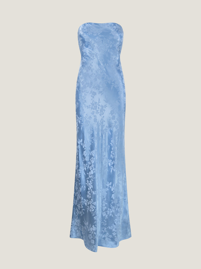 Amdra Jacquard Dress in Vista Blue