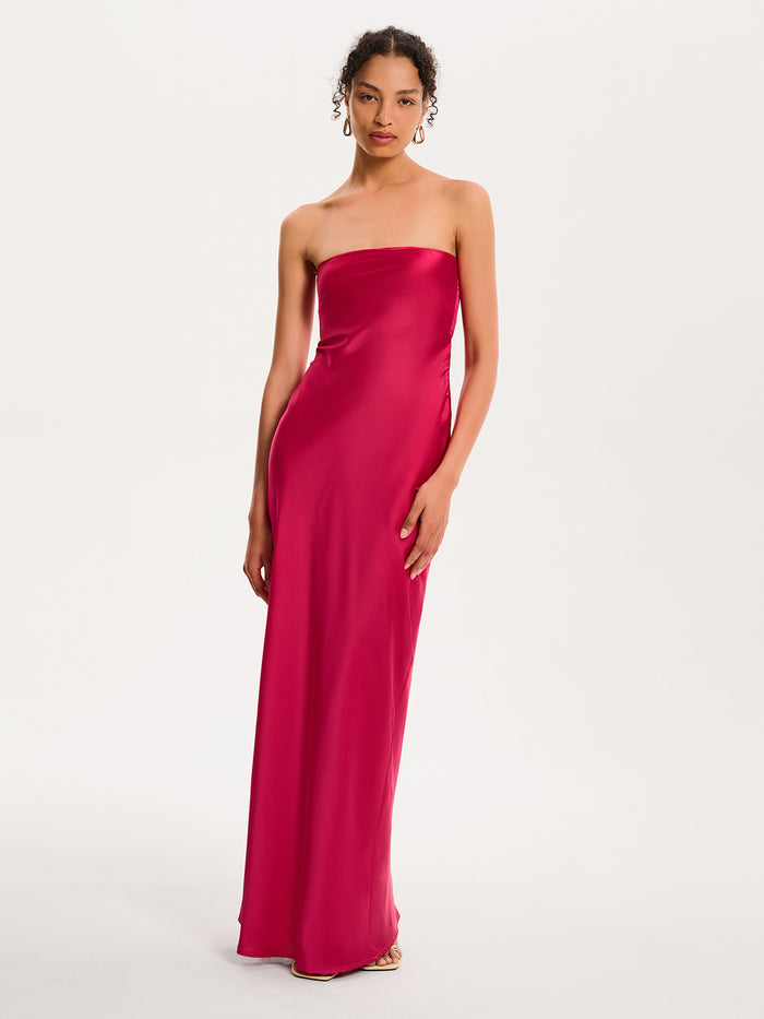 Amdra Maxi Dress in Magenta
