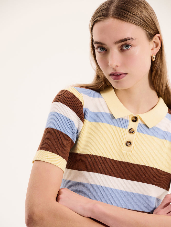 Amos Stripe Short Sleeve Top