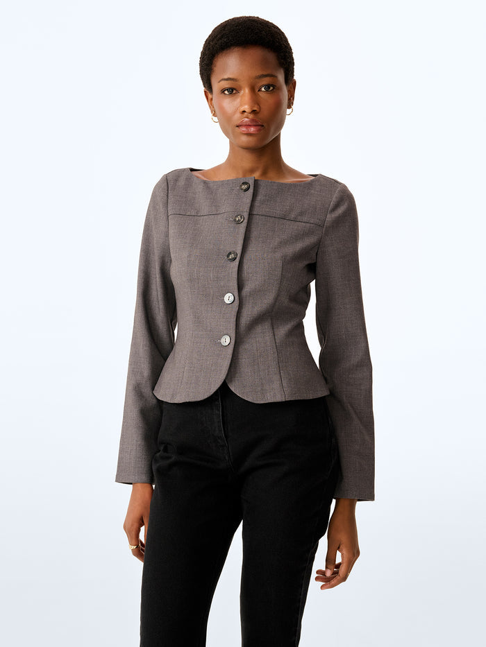 Andie Blouse in Grey
