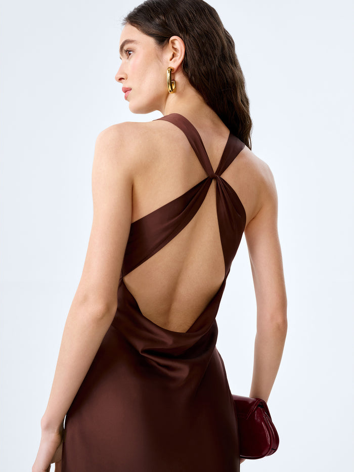 Andrea Dress in Chocolate / Black Lace